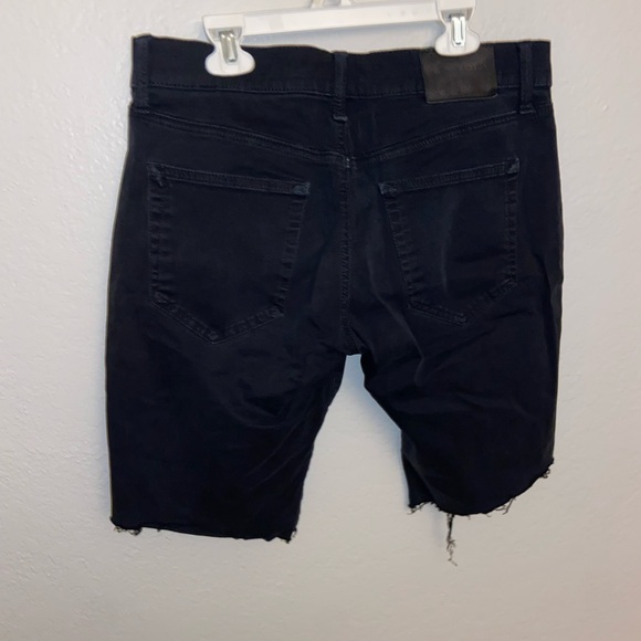 lucky brand black shants cut off distressed shorts grunge vintage ripped bottoms - Picture 6 of 16